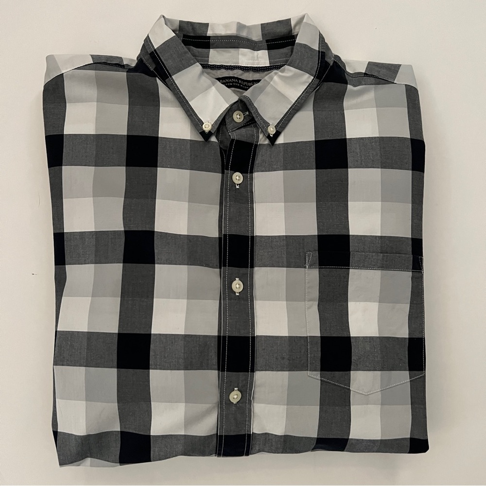 ❤️HP Banana Republic Plaid Button Down Shirt - Picture 4 of 16